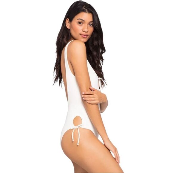 L*SPACE One piece bathing suit swimsuit  WhiteNWT size 8 - Picture 5 of 8